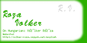 roza volker business card
